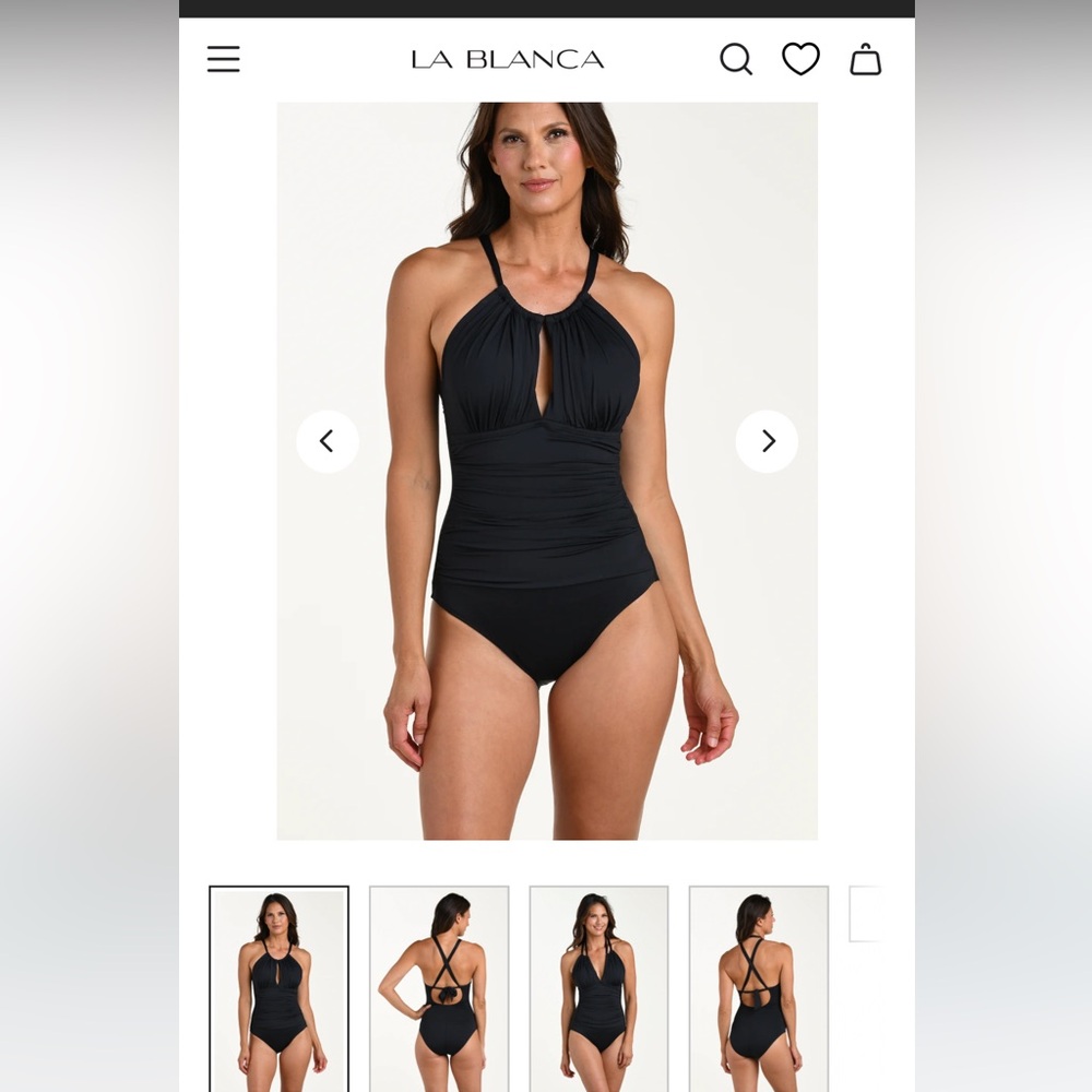 La blanca swimsuit color navy blue size12